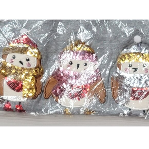 NWT City Chic Evans 22/24 Grey 'Season's Tweetings' Christmas Holiday Sweater - Picture 8 of 11